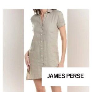 James Perse Linen Shirt Dress Size 3 - Khaki -perfect 4 everyday/work